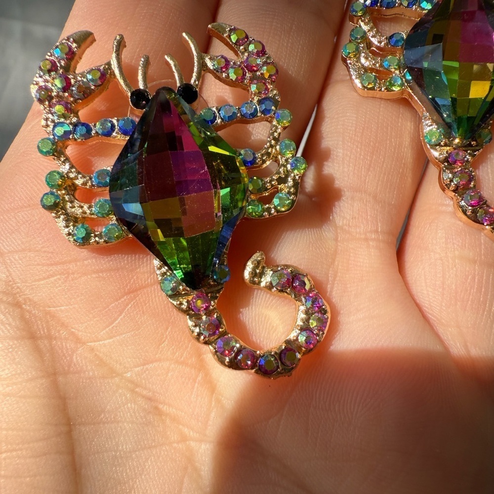 Festive Anthropologie Multicolor Scorpion Earrings